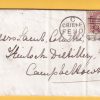 1876 mourning letter Crieff to Campbeltown with ½d Bantam - lovely item