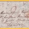 Entire 1846 Greenock to London with Greenock boxed in blue plus tombstone London paid stamp in orange