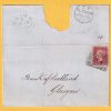 Outer 1860 Nairn to Glasgow with 1d red Star tied by 4-5-4 barred handstamp