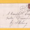 Outer 1880 Stirling to Dunmore with ½d Bantam plate 12 with Stirling duplex handstamp and Bannockburn backstamp