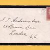 Outer 1869 mourning envelope Troon to London with 1d red Star plate 118 tied by Troon 3-3-3 barred handstamp. Fresh piece