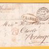 Entire 1874 Liverpool to Porto with transit marks and interesting contents. Stamp removed