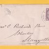 Outer 1890 to Llangollen with 1d Lilac die 2 tied by CDS, backstamped Llangollen