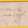 Outer 1790 London to Nottingham with postage rate 5, backstamped by dbl rim DD/MM/YY datestamp