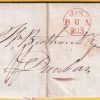 1813 entire Edinburgh to Dunbar, red circ CDS