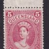 QLD 1909 5/- ROSE MUH. SG310